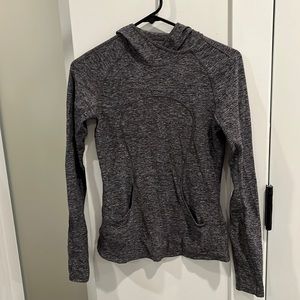 Gray lululemon long sleeve with hoodie